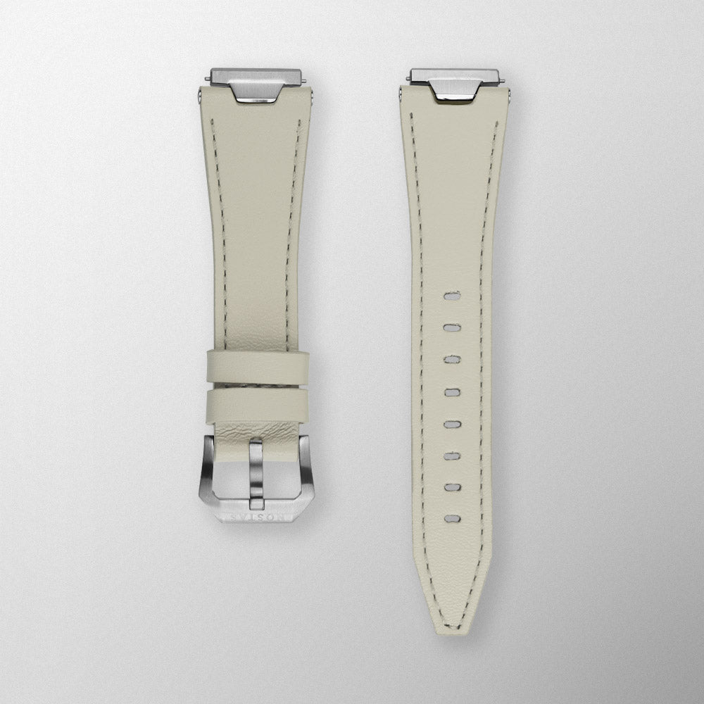 WHITE LEATHER STRAP