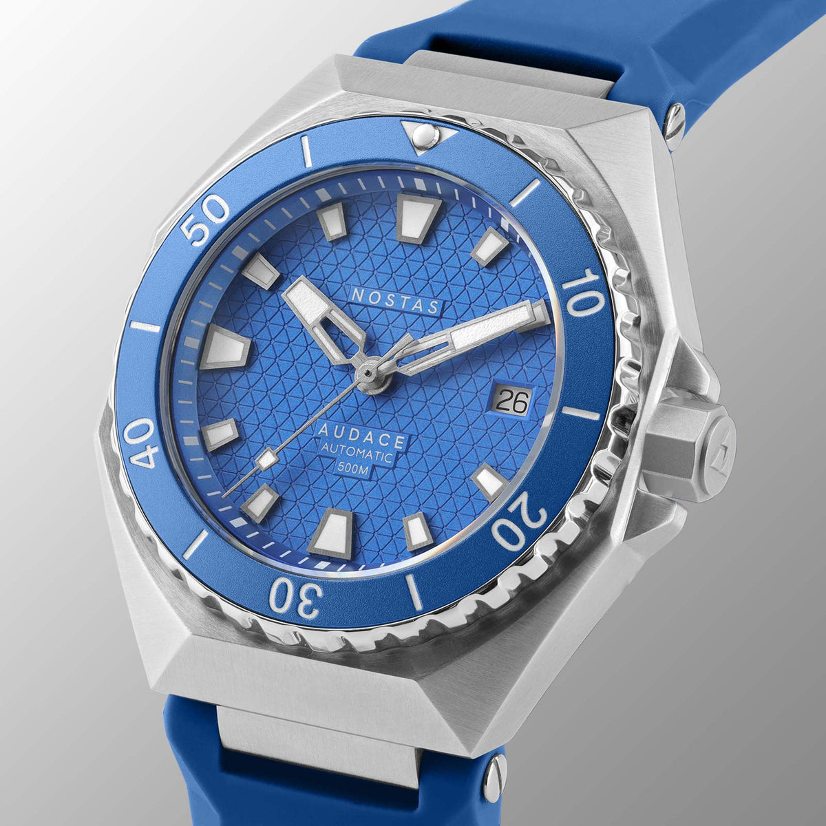 NOSTAS SPORTS AUDACE BLUE BROWN LEATHER 39MM main image 0